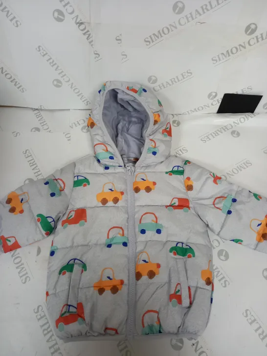 BOYS CAR THEMED BBBLE COAT SIZE 2-3 YEARS