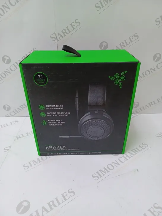 BRAND NEW BOXED RAZER KRAKEN WIRED GAMING HEADSET - BLACK