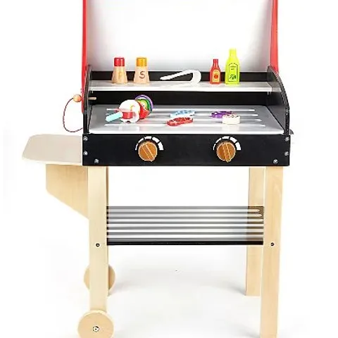 BRAND NEW BOXED WOODEN TOY BARBECUE SET 