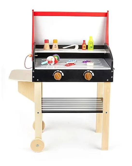 BRAND NEW BOXED WOODEN TOY BARBECUE SET 