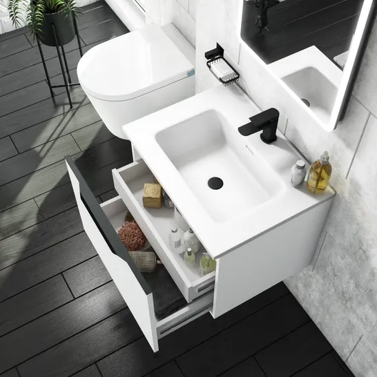 BOXED SION 610MM MATT WHITE INSET BASIN 