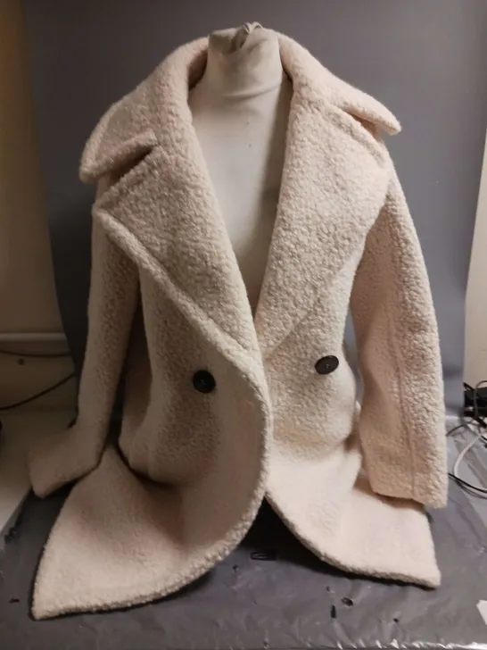 NWLT DOUBLE BREASTED COAT CHAMPAGNE EXTRA SMALL