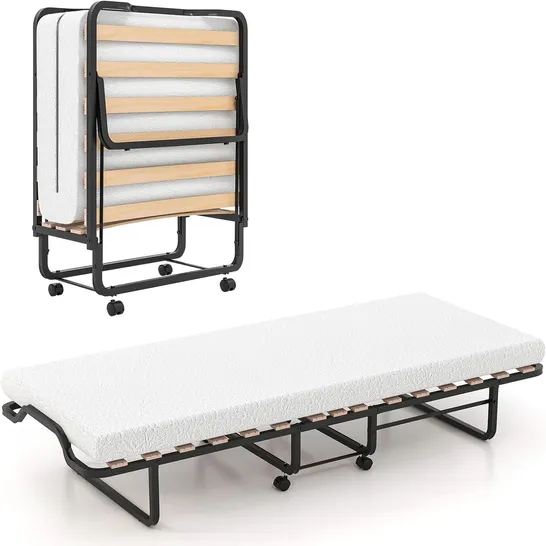 BOXED FOLDING BED WITH 10CM DEEP MATTRESS 