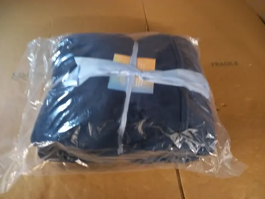 BAGGED NAVY HOODED BLANKET 