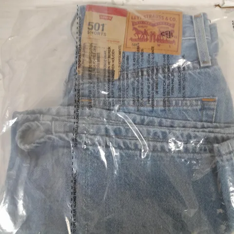 LEVIS BLUE DENIM 501 SHORTS - SIZE 25