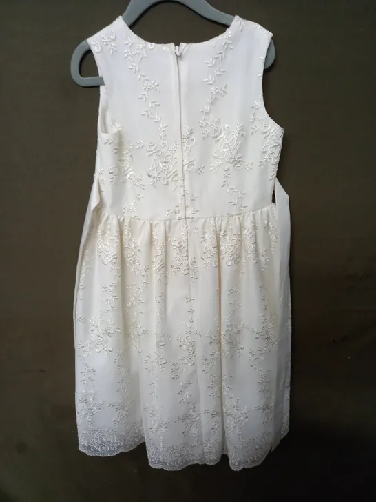 IVORY EMBELLISHED OCCASIONAL DRESS - 6/7 YEARS