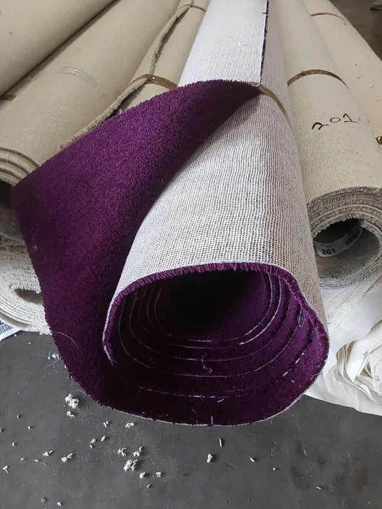 ROLL OF QUALITY DIMENSIONS DIM PLAINS ROYAL PURPLE CARPET // SIZE: APPROX 5 X 4m