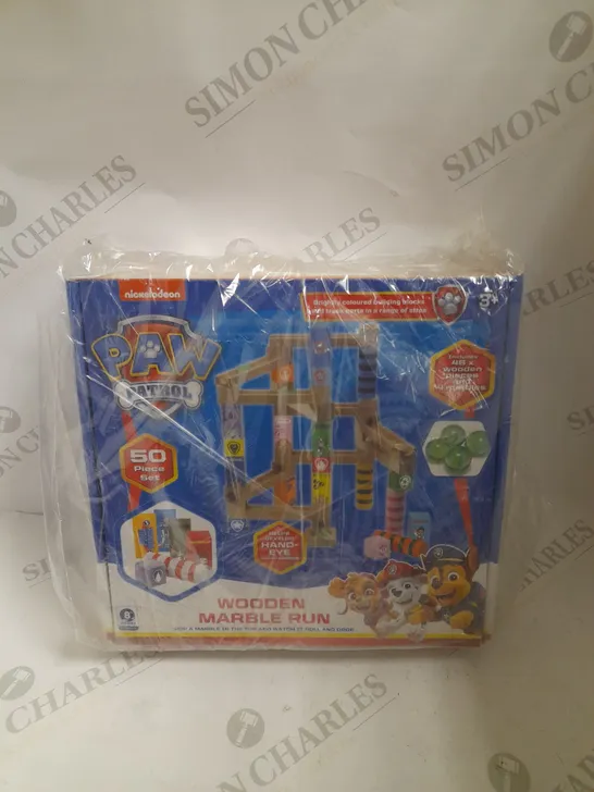 PAW PATROL WOODEN MARBLE RUN RRP £29.99