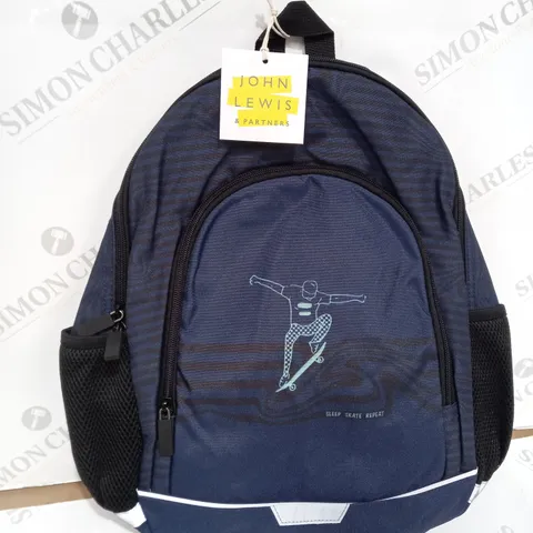 SLEEP SKATE REPEAT BACKPACK NAVY BLUE & BLACK