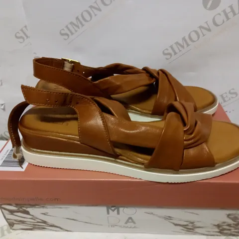 MODA IN PELLE OLANNA SANDAL TAN LEATHER - SIZE 40