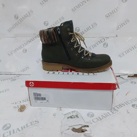 BOXED RIEKER MULTICOLOURED CUFFED HIKING BOOTS- EUR 41