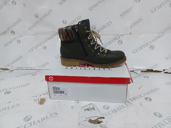 BOXED RIEKER MULTICOLOURED CUFFED HIKING BOOTS- EUR 41