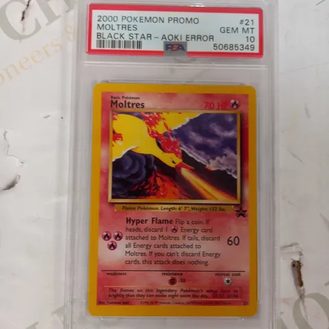 2000 POKEMON PROMO MOLTRES BLACK STAR - AOKI ERROR