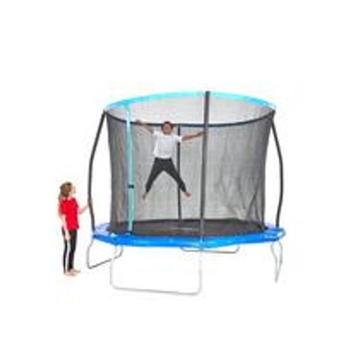 BOXED SPORTSPOWER 10FT TRAMPOLINE WITH EASI-STORE FOLDING ENCLOSURE (1 BOX)