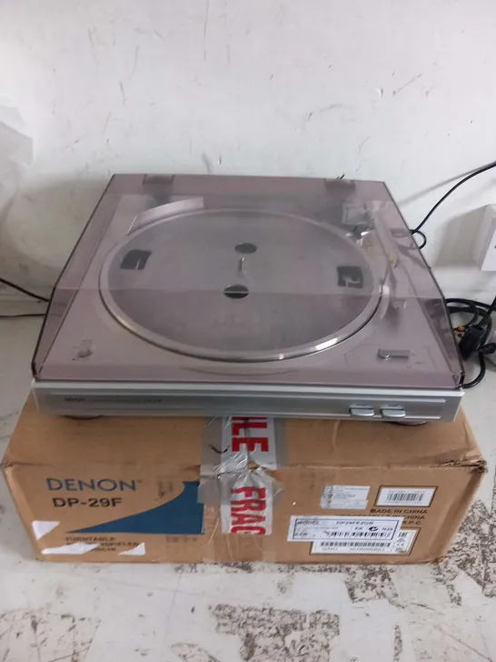 DENON DP29F SILVER FULLY AUTOMATIC  TURNTABLE