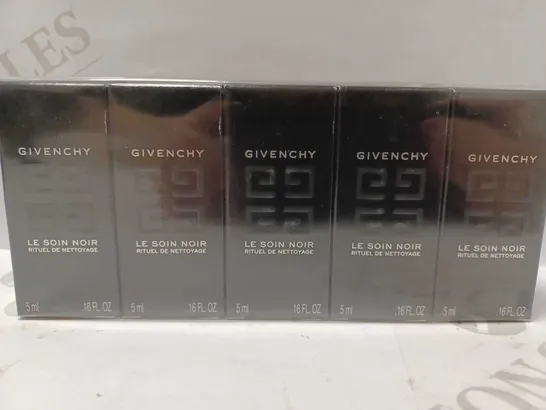 LOT OF APPROX 10 X 5ML GIVENCHY LE SOIN NOIR RITUEL DE NETTOYAGE