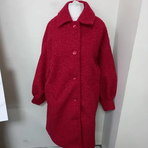 POM AMSTERDAM SCARLET RED COAT - SIZE UK 10