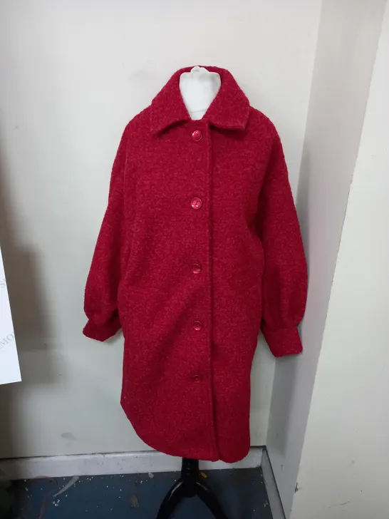 POM AMSTERDAM SCARLET RED COAT - SIZE UK 10