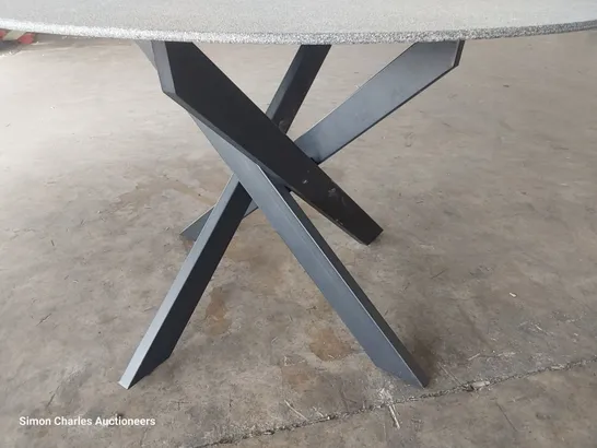 DESIGNER CIRCULAR DINING TABLE ON X BASE