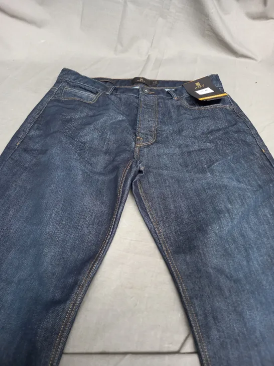 NEXT DARK DENIM STRAIGHT FIT JEANS - W32 32L