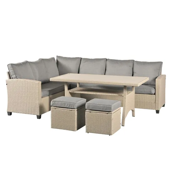 BOXED THE YORK 8-SEAT OUTDOOR DINING TABLE (1 BOX) // TABLE ONLY