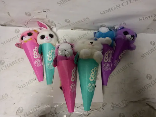 CASE OF 6 BRAND NEW COCO SUPRISE CONES CLASSIC PLUSH TOYS (51112556)