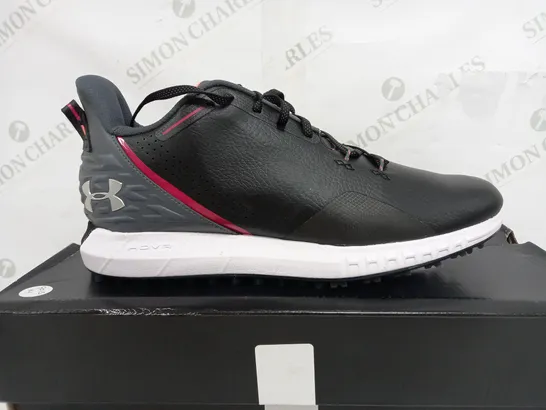 BOXED PAIR OF UNDER ARMOUR UA HOVR DRIVE SL WIDE SHOES IN BLACK - UK 10