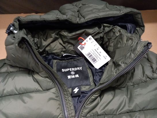 SUPERDRY FUJI PUFFER JACKET IN DARK MOSS - UK S