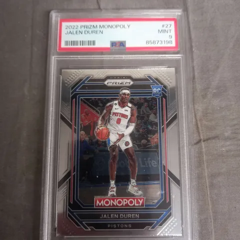 2022 PRIZM MONOPOLY JALEN DUREN - PSA 9 - MINT 