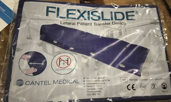 PALLET OF APPROXIMATELY 16 BOXES OF FLEXISLIDE LATERAL PATIENTS TRANSFER DEVICES