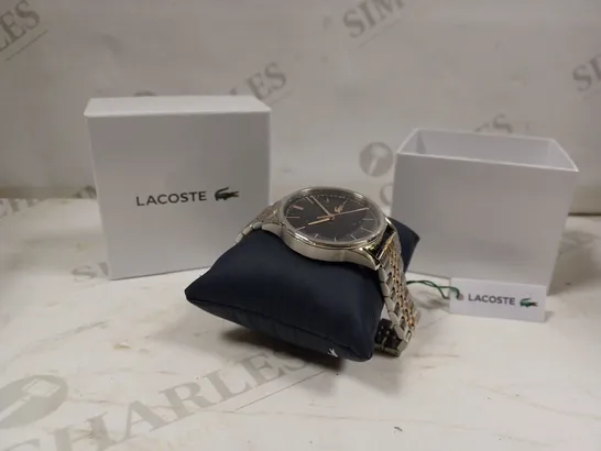 LACOSTE BLUE AND ROSE GOLD DETAIL DIAL T RRP £159