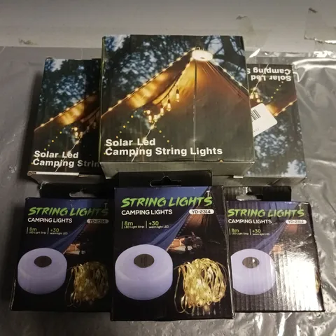 LOT OF 7 SET OF CAMPING STRING LIGHTS