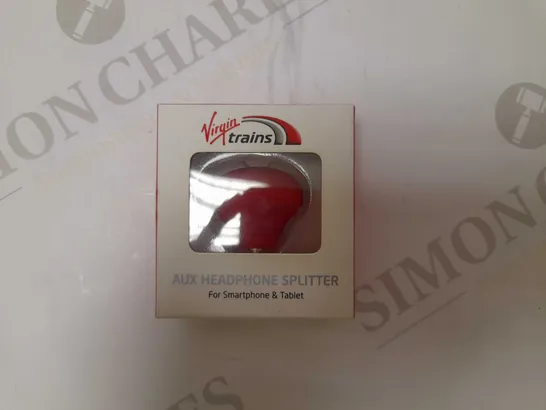 BOX OF APROX 10 VIRGIN TRAINS AUX HEADPHONES SPLITTERS 3.5MM