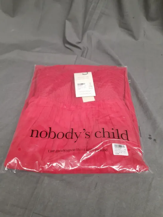 SEALED NOBODYS CHILD ROBERTA MIDI DRESS PLAIN IN RED - UK 12