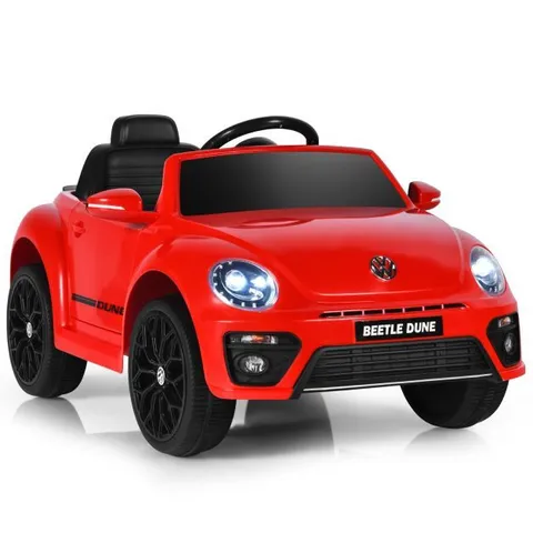 BOXED COSTWAY 12V VOLKSWAGEN BEETLE ELECTRIC KIDS RIDE ON CAR WITH REMOTE CONTROL- RED