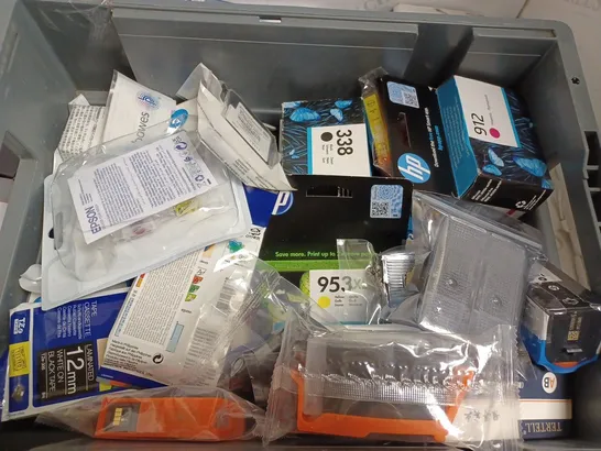 BOX OF APPROX 20 ASSORTED INK CARTRIDGES FOR VARIOUS PRINTERS IN VARIOUS COLOURS