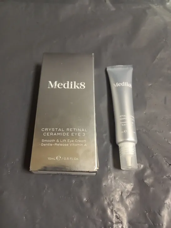 BOXED MEDIK8 CRYSTAL RETINAL CERAMIDE EYE 3 CREAM 15ML