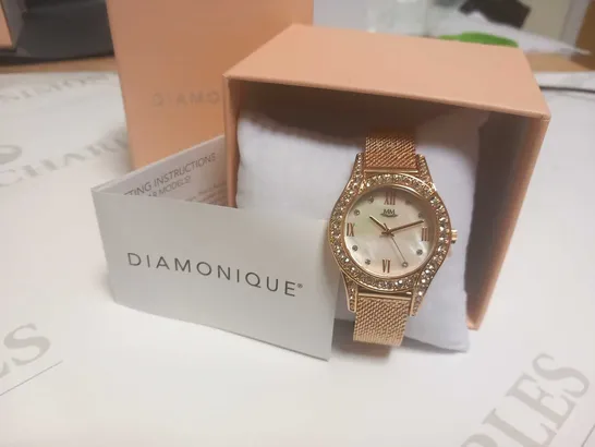 3 BRAND NEW DIAMONIQUE ROSE GOLD WRIST WATCHES