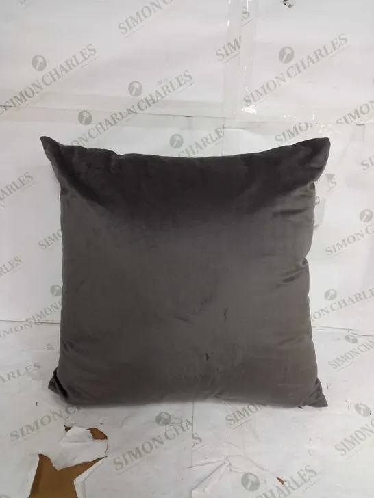 M&S VELVET CUSHION IN GREY