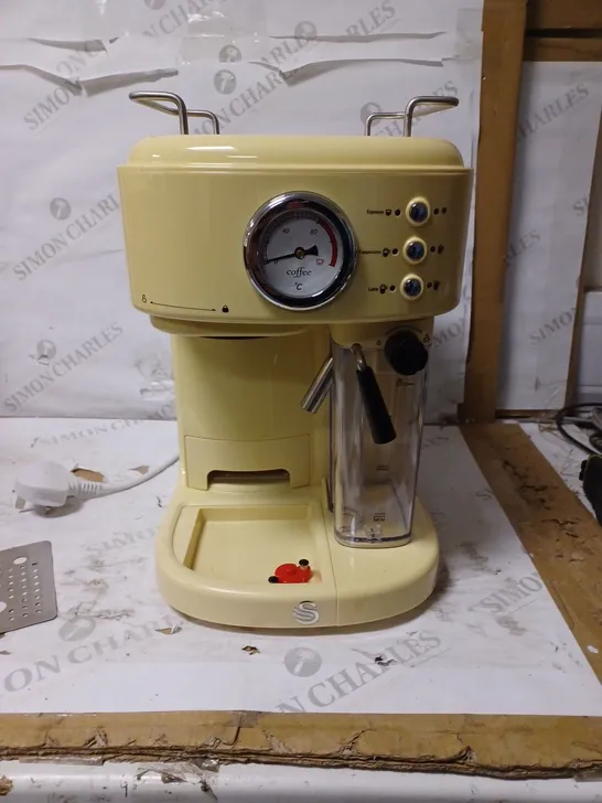 SWAN RETRO CREAM ESPRESSO COFFEE MACHINE 