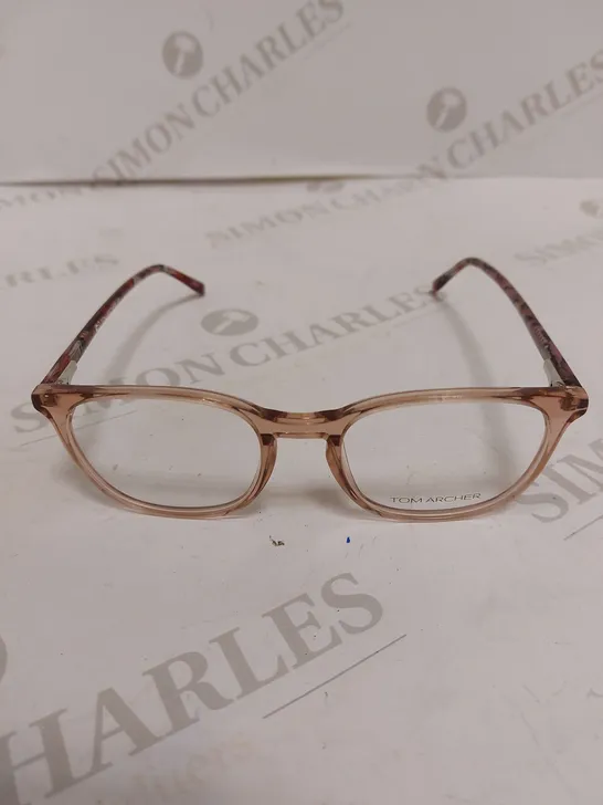 TOM ARCHER EGERTON 3 CRYSTAL NUDE PINK EYEGLASSES 