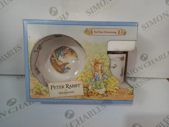 PETER RABBIT BY WEDGWOOD CHRISTENING 3PCS DINING SET