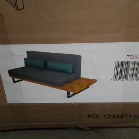 BOXED GOODHOME MOALA 2 SEATER ACACIA SOFA 