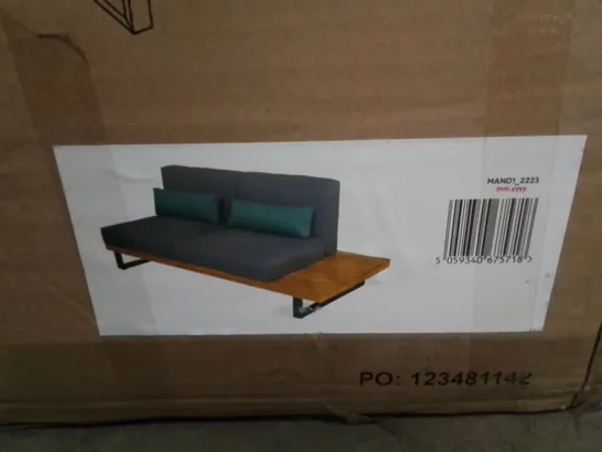 BOXED GOODHOME MOALA 2 SEATER ACACIA SOFA 