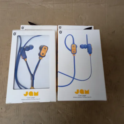 LOT OF 12 BOXED AS NEW JAM LIVE LARGE WIRELESS EARPHONES 