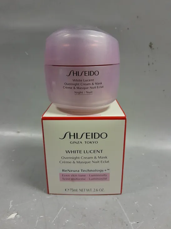 BOXED SHISEIDO WHITE LUCENT OVERNIGHT CREAM & MASK - 75ML 