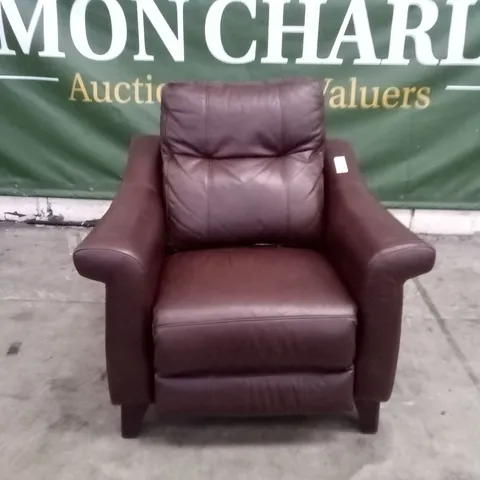 DESIGNER G PLAN FLAIR ELECTRIC RECLINER CHAIR - DALLAS CHOCOLATE LEATHER