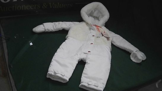 BAKER BY TED BAKER WHITE SNOWSUIT 18-24 MONTHS