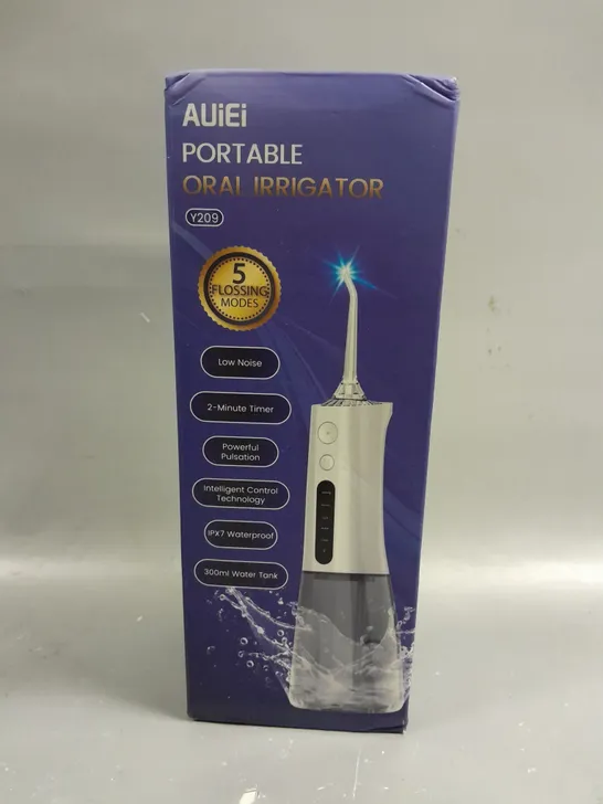 BOXED AUIEI PORTABLE ORAL IRRIGATOR IN WHITE 