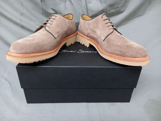 BOXED PAIR OF OLIVER SWEENEY SHOES IN TAUPE UK SIZE 9